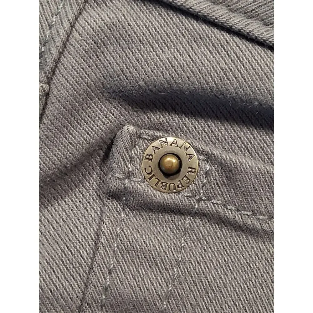 Banana Republic Slim Twill Traveler Pants Men's 36x32 Smoke Signal Gray Stretch